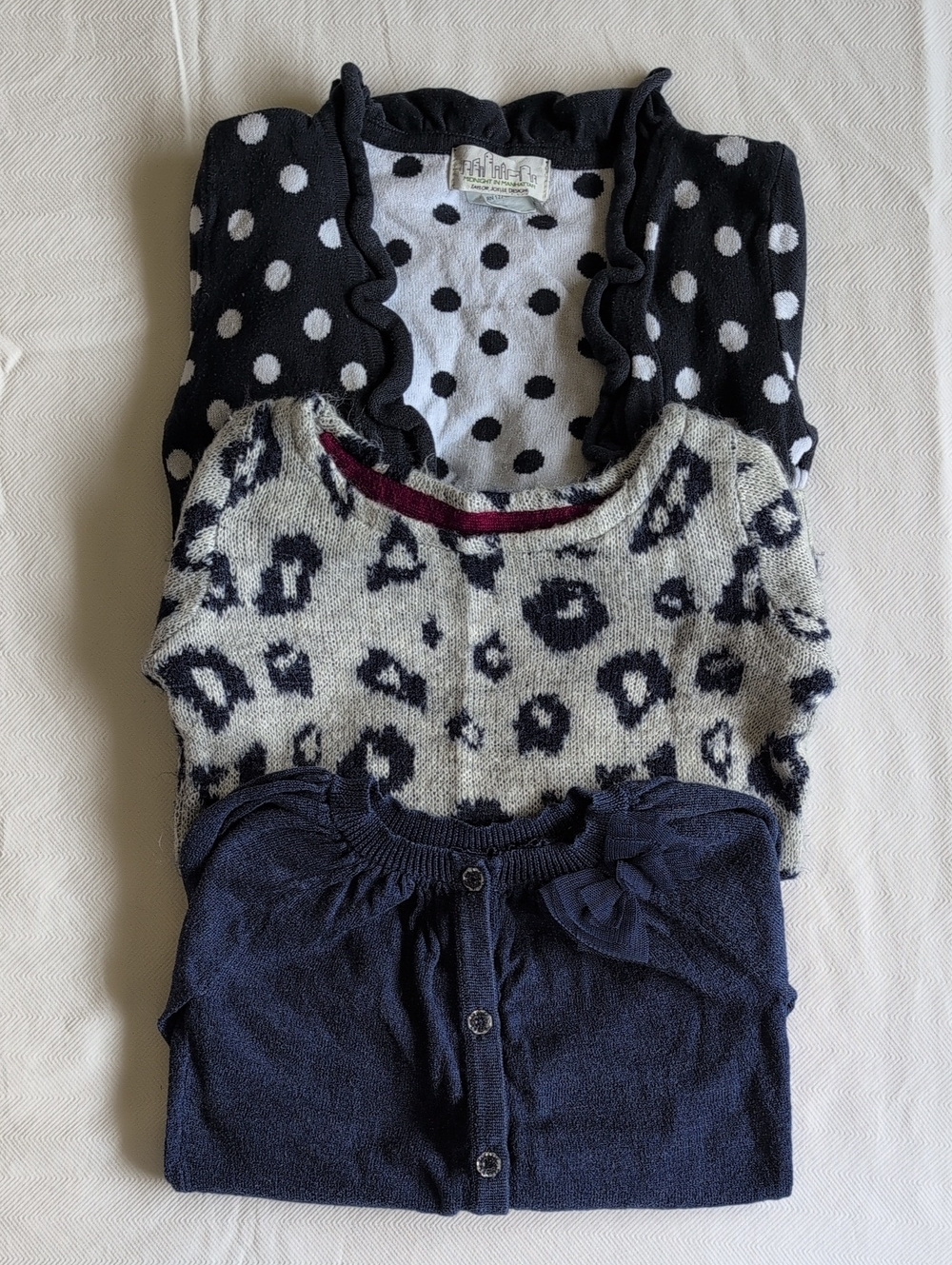 2T Toddler Girl Sweater Cardigan Bundle Cherokee Carters Polka Dot Leopard Lot